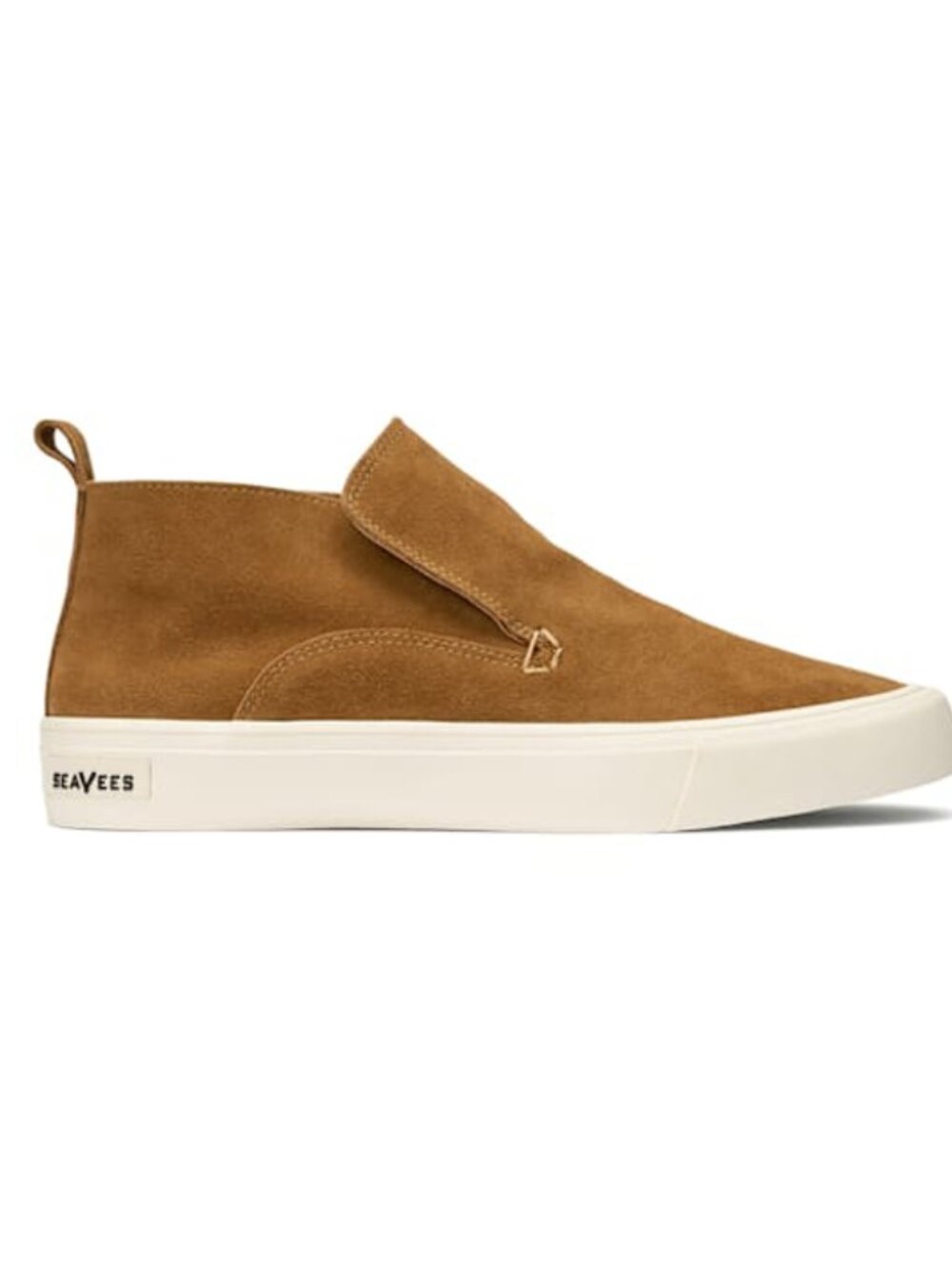 EUC SeaVees Huntington Middie Camel Suede Sneaker Slip On Shoe Women's 9.5
